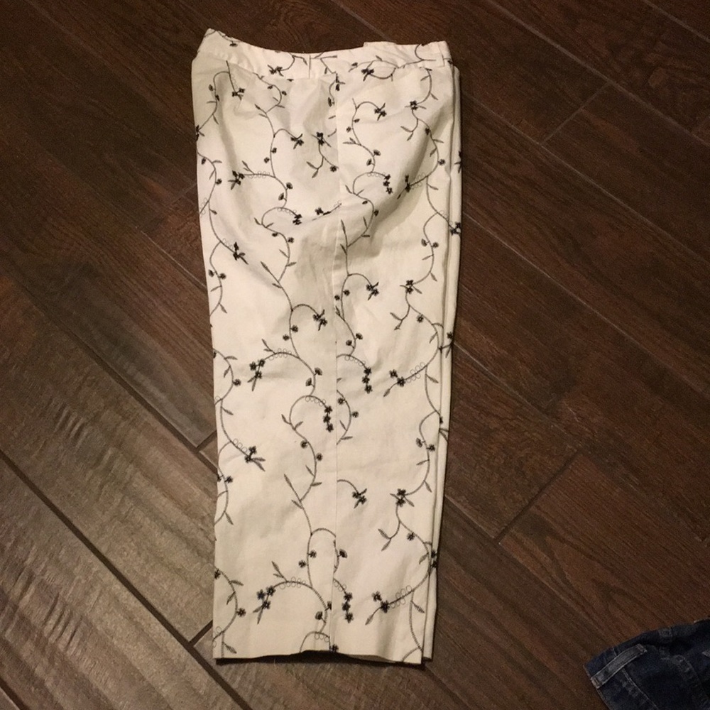 Pierre Cardin Embroidered Crop Pants